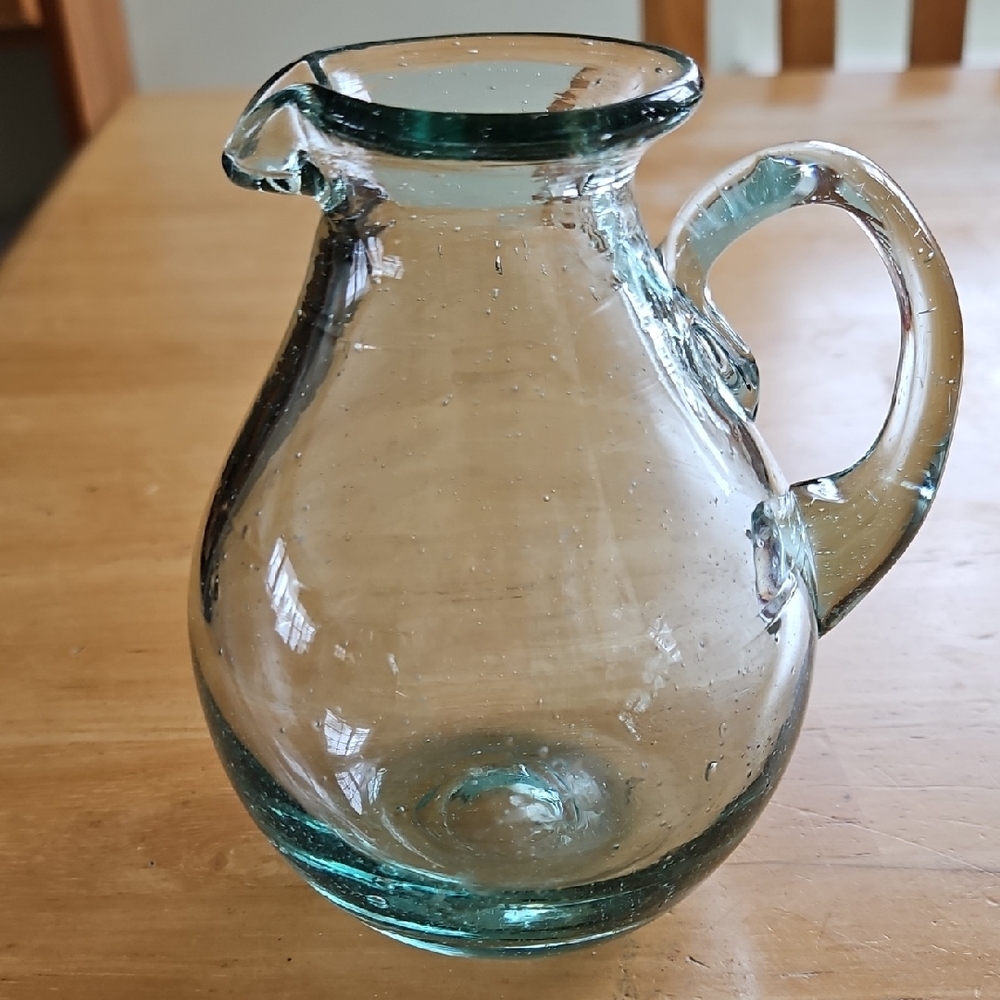 Hand Blown Glass Pitcher